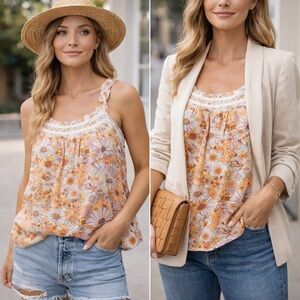 Women’s S SO floral tank top
